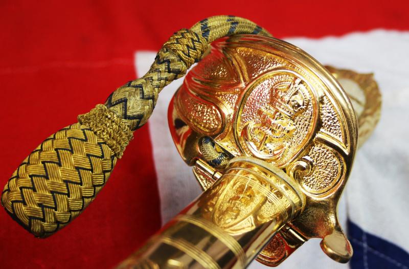 Royal Naval Officer's Sword of Lt. O.S.V. Waterlow D.S.O. M.i.D. A Officer of 'The Mighty Hood', Battlecruiser, HMS Hood. For 20 Years The Largest Warship In the World Tragically Sunk by the German Battleship Bismark May 1941. & The Loss of 1415 Crew