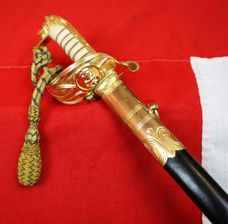 Royal Naval Officer's Sword of Lt. O.S.V. Waterlow D.S.O. M.i.D. A Officer of 'The Mighty Hood', Battlecruiser, HMS Hood. For 20 Years The Largest Warship In the World Tragically Sunk by the German Battleship Bismark May 1941. & The Loss of 1415 Crew