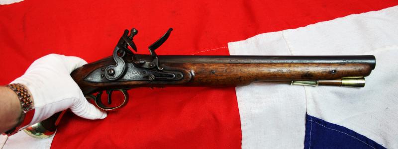 An 1801 Pattern, Tower of London, Royal Navy Issue, Long ‘Sea Service Pistol’, Tower of London GR Crown Lock, Fine Stock & 'Skull Crusher' Butt Cap, From The Battle Of Trafalgar Historic Nelson Period, Stock Dated 1803