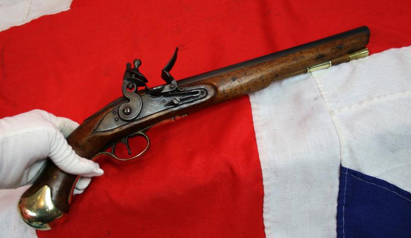 An 1801 Pattern, Tower of London, Royal Navy Issue, Long ‘Sea Service Pistol’, Tower of London GR Crown Lock, Fine Stock & 'Skull Crusher' Butt Cap, From The Battle Of Trafalgar Historic Nelson Period, Stock Dated 1803