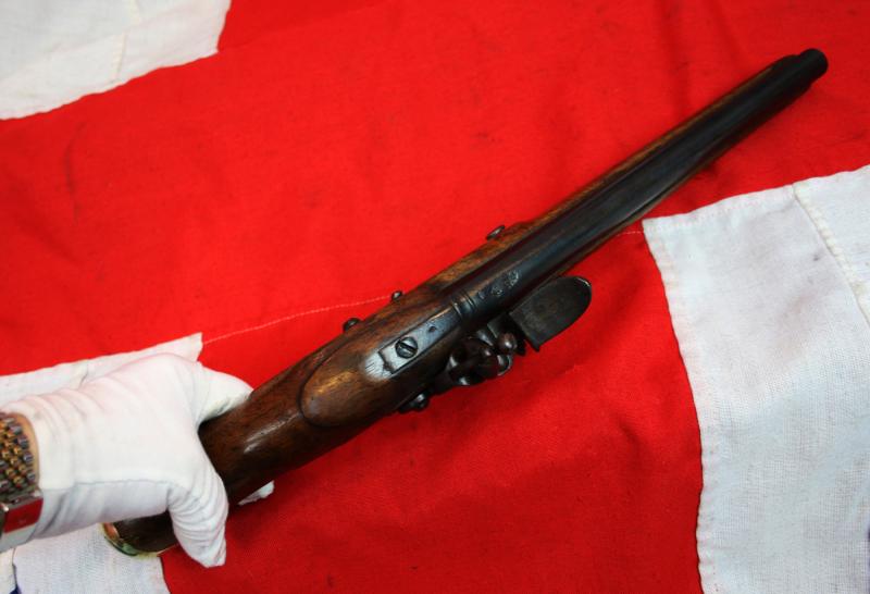 An 1801 Pattern, Tower of London, Royal Navy Issue, Long ‘Sea Service Pistol’, Tower of London GR Crown Lock, Fine Stock & 'Skull Crusher' Butt Cap, From The Battle Of Trafalgar Historic Nelson Period, Stock Dated 1803