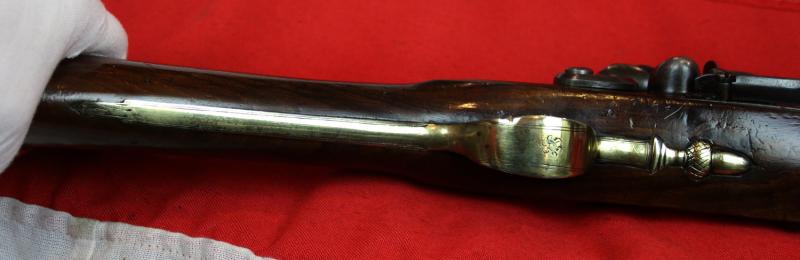 A Superb Royal Naval, Brass Cannon Barrel Blunderbuss With Finest 'Juglans Regia' Walnut Stock Spring Bayonet, Elaborately Engraved All Brass Furniture, by Daykin of Nottingham
