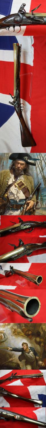 A Beautiful, Pirate Age, Late 17th Century Brass Barrel Blunderbuss By William Wallis & John Hall. Barrel Proofs of 1690. John Hall Supplier of Fuzees, Buccaneer Guns & Blunderbusses For The Royal African Co. King William IIIrd to Queen Anne Period