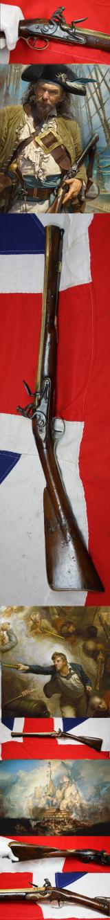 A Fine 18th Century Historic Blunderbuss With Brass Flared Mouth Barrel, Fine Walnut Stock and Engraved Brass Furniture. By Griffin and Tow London Circa 1775. One Of England's Great Gunsmith Partnerships