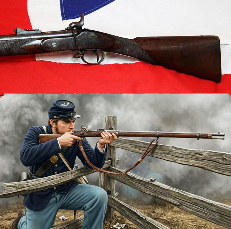 An Original Superb 1853 Three Band Enfield Pattern Rifle Made in the 'Tower Of London' Armoury. Issued For the British Infantry for Service In The Crimean War in Russia, In 1855. Used Later In The Indian Mutiny & Potentially in The US Civil War & Japan